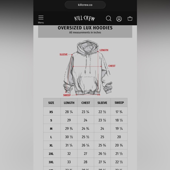 KILL CREW OVERSIZED LUX "BARBARIAN" HOODIE - Picture 8 of 10